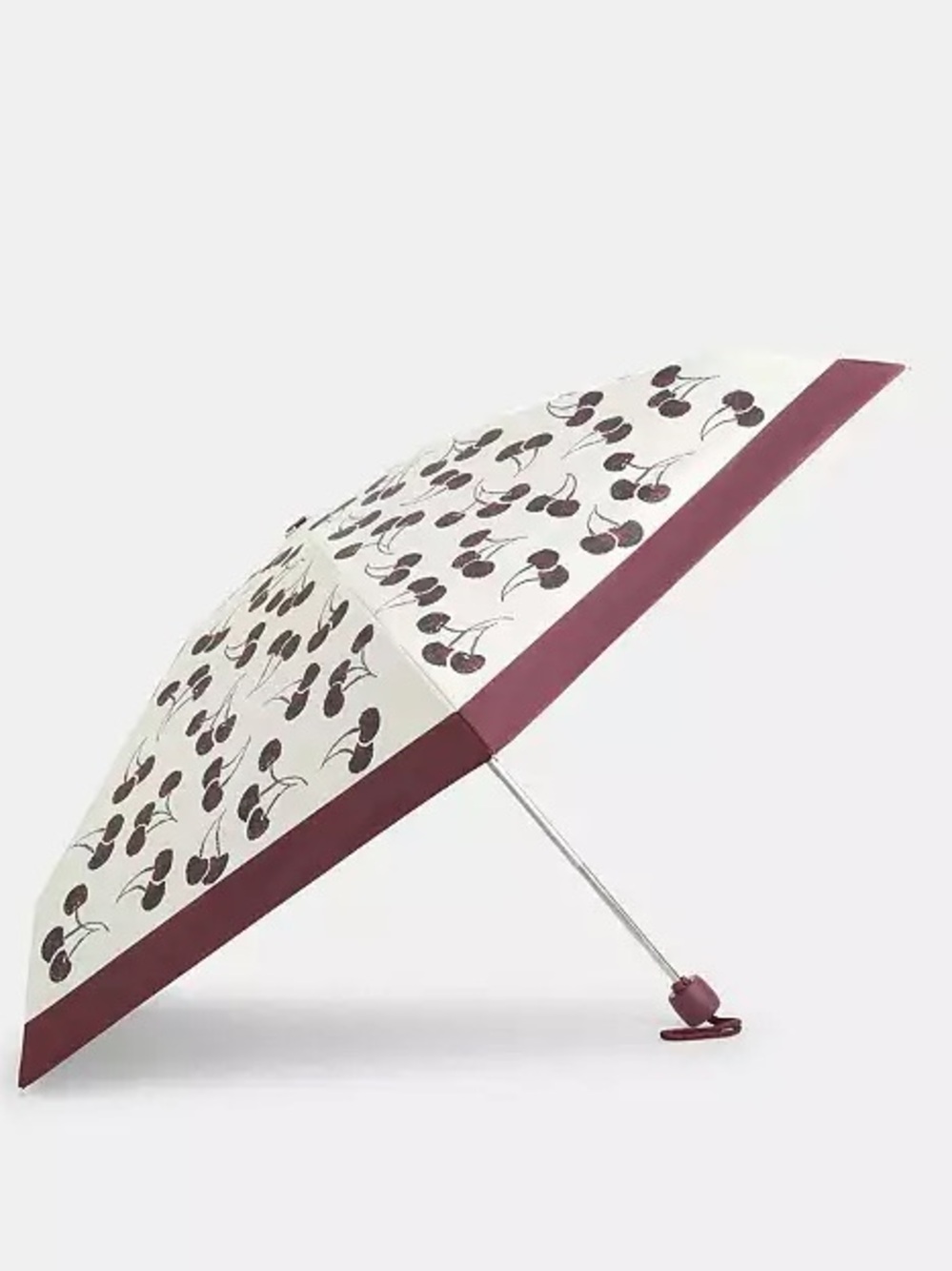 Coach Uv Protection Mini Umbrella In Cherry Print